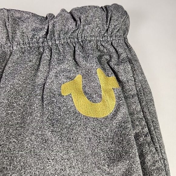 True Religion Mens Lounge Wear Jogger Pants Large Elastic Waistband Grey Pajama - Picture 3 of 12
